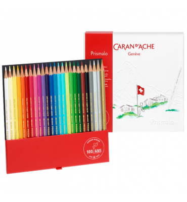Lápis Caran D'Ache Prismalo Aquarelado 25 Cores Edição 100 Anos