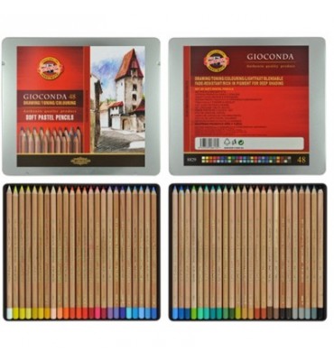 Estojo Lápis Pastel Seco Koh-I-Noor 48 Cores