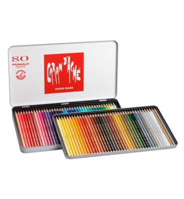 Lápis Caran D'Ache Prismalo Aquarelado 80 Cores