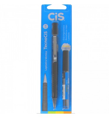 Lapiseira Técnica Cis Preto 2.0 mm com Refil Grafite