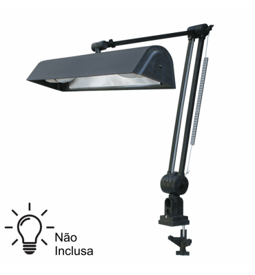 Luminária 271 Preta Ilutec 01 Lâmpada Para Mesa De Desenho