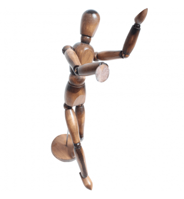 Boneco Articulado Para Desenho 30cm Marrom Vintage