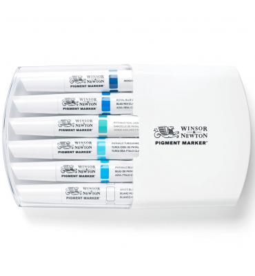 Marcador Winsor & Newton Pigment Marker Tons de Azul