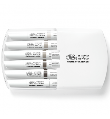 Marcador Winsor & Newton Pigment Marker Tons de Cinza