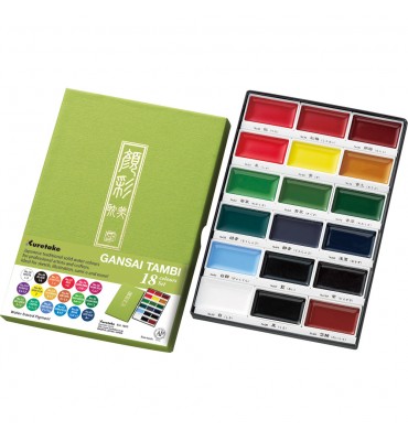 Kit Aquarela Kuretake Gansai Tambi 18 Cores