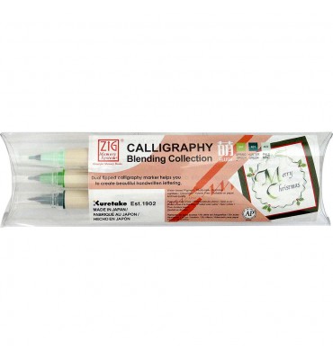 Caneta de Caligrafia Zig Flush 03 Cores Kuretake