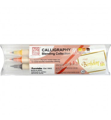 Caneta de Caligrafia Zig Fun 03 Cores Kuretake