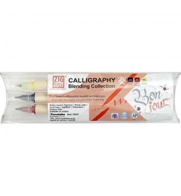 Caneta de Caligrafia Zig Harmony 03 Cores Kuretake
