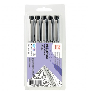 Caneta Nanquim ZIG Millennium 05 Cores Kuretake