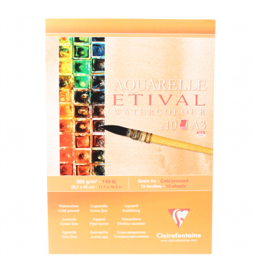 Bloco de Papel Para Aquarela Etival A3 300g Clairefontaine