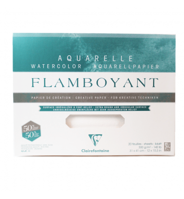 Bloco de Papel Para Aquarela Flamboyant 300g 31X41cm 20 Folhas