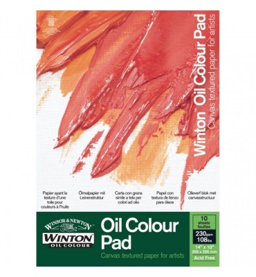 Bloco Para Tinta Óleo Winsor & Newton A4 230G 10 Folhas Com Textura