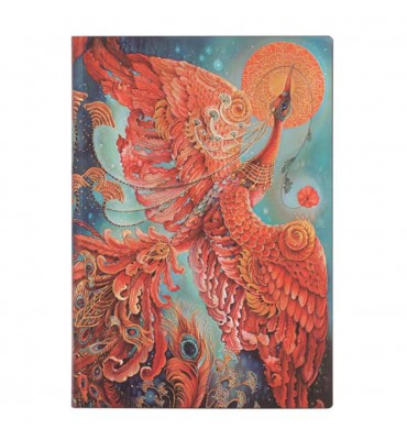 Paperblanks Firebird Midi Pautado Capa Flexível