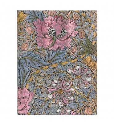Paperblanks Morris Pink Honeysuckle Capa Dura Pautado Ultra 