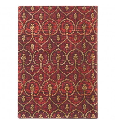 Paperblanks Red Velvet Midi Pautado Capa Flexível