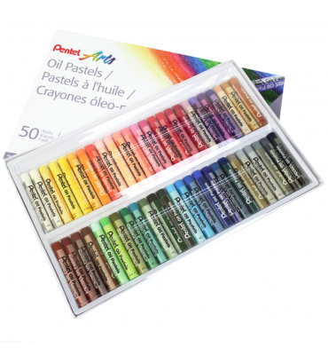 Pastel Oleoso Pentel 50 Cores