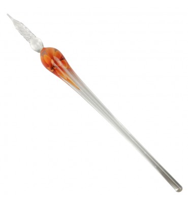Pena de Vidro Para Caligrafia Floral Vermelha Sinoart