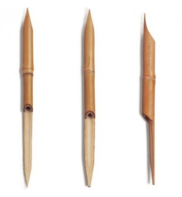 Pena Caligráfica de Bambu Kit com 03