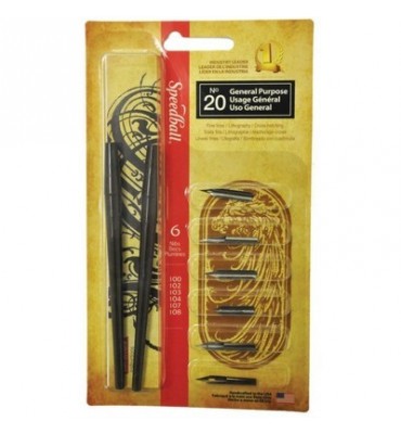 Kit Caligráfico Speedball N° 20 General Purpose