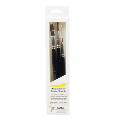 Kit de Pincéis Kolibri Para Aquarela Profissional FS SKI 4 C/4