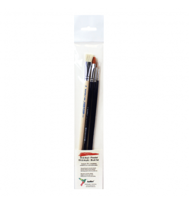 Kit de Pincéis Kolibri Óleo-Acrílico Sortidos PB6000A C/4
