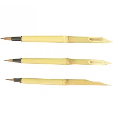 Pincel de Bambu com Pena Kit 03