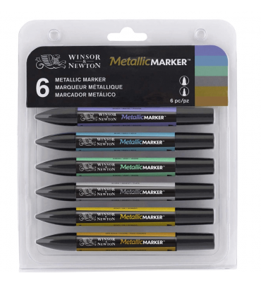 Marcador Promarker 06 Cores Metallic Marker Winsor & Newton