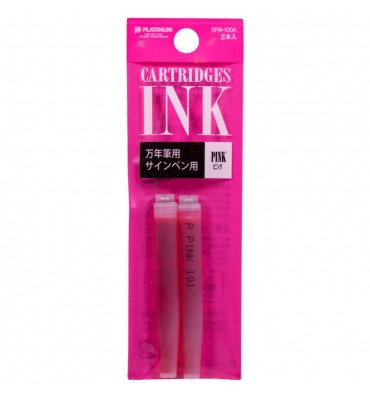 Cartucho de Caneta Tinteiro Platinum C/2 Pink