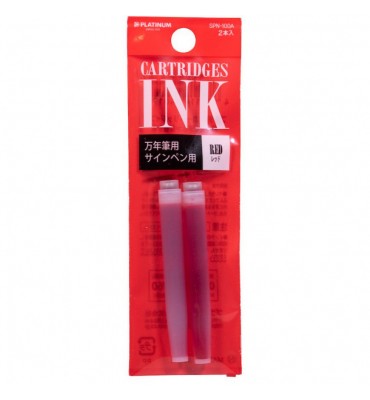 Cartucho de Caneta Tinteiro Platinum C/2 Red