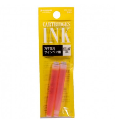 Cartucho de Caneta Tinteiro Platinum C/2 Yellow