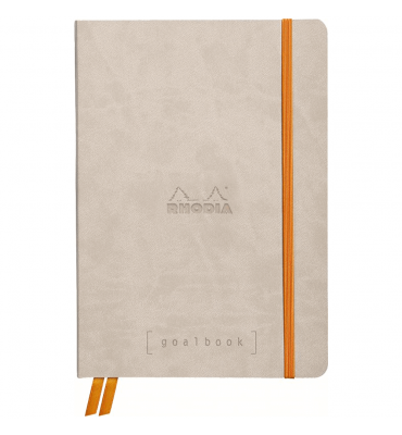Caderno Sketchbook de Couro Goalbook Rhodia Beige A5