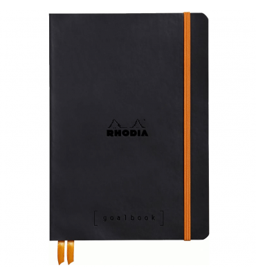 Caderno Sketchbook de Couro Goalbook Rhodia Black A5
