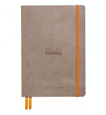 Caderno Sketchbook de Couro Goalbook Rhodia Taupe A5