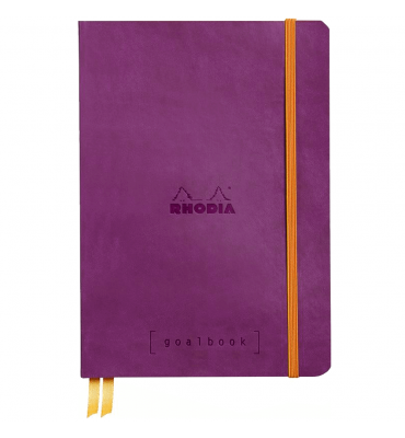 Caderno Sketchbook de Couro Goalbook Rhodia Purple A5