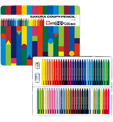 Lápis de Cor Integral Coupy Sakura 60 Cores