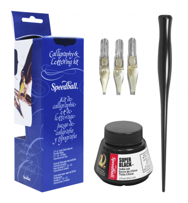 Speedball Kit de Penas e Tinta para Caligrafia