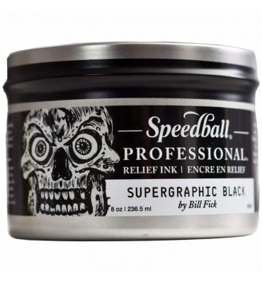 Tinta Óleo Para Xilogravura 236,5ml Speedball Supergraphic Profissional Black