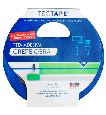 Fita Crepe Tectape PRO 240 Azul