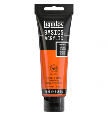 Tinta Acrílica Liquitex Basics 982 Fluorescent Orange 118ml