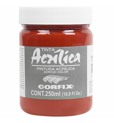 Tinta Acrílica Corfix 250ml 166 Vermelho Veneza G1