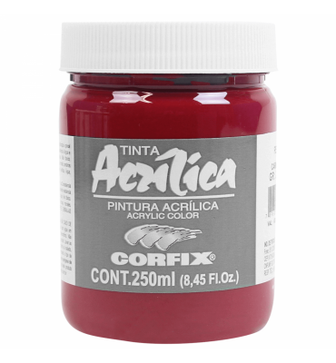 Tinta Acrílica Corfix 250ml 59 Carmim G2