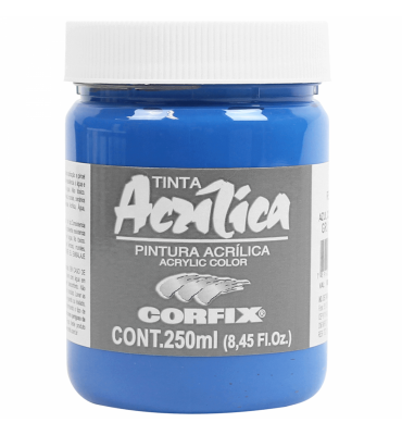 Tinta Acrílica Corfix 250ml 85 Azul Cerúleo G1