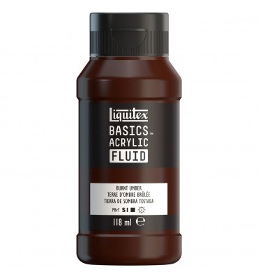 Tinta Acrílica Liquitex Basics Fluída 118ml S1 128 Burnt Umber