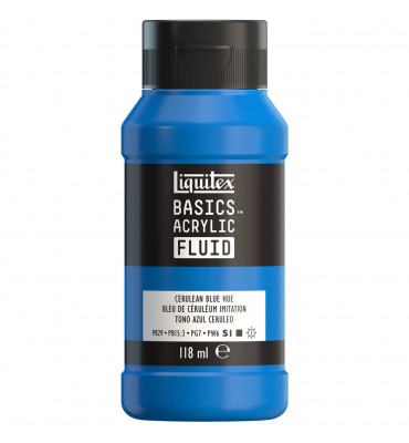 Tinta Acrílica Liquitex Basics Fluída 118ml S1 470 Cerulean Blue Hue