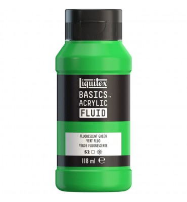 Tinta Acrílica Liquitex Basics Fluída 118ml S2 985 Fluorescent Green