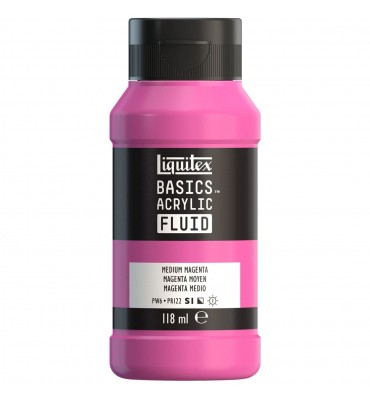 Tinta Acrílica Liquitex Basics Fluída 118ml S1 500 Medium Magenta