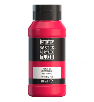 Tinta Acrílica Liquitex Basics Fluída 118ml S1 415 Primary Red