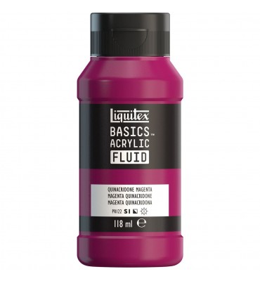 Tinta Acrílica Liquitex Basics Fluída 118ml S1 114 Quinacridone Magenta 