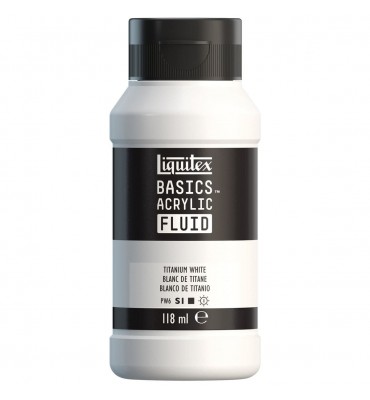 Tinta Acrílica Liquitex Basics Fluída 118ml S1 432 Titanium White