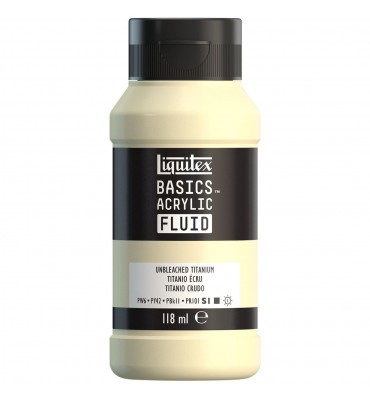 Tinta Acrílica Liquitex Basics Fluída 118ml S1 434 Unbleached Titanium 
